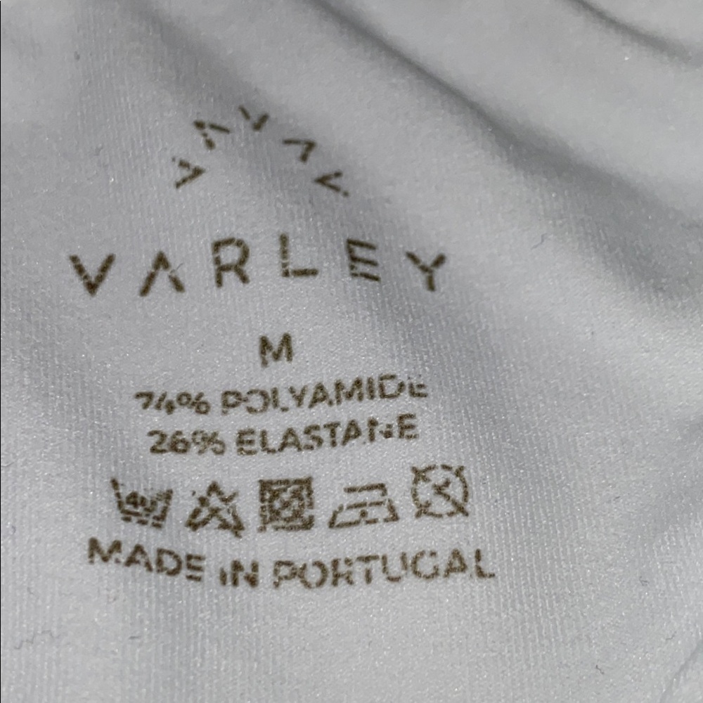 Varley White Mesh Panel Athletic Sports Bra - Picture 6 of 6